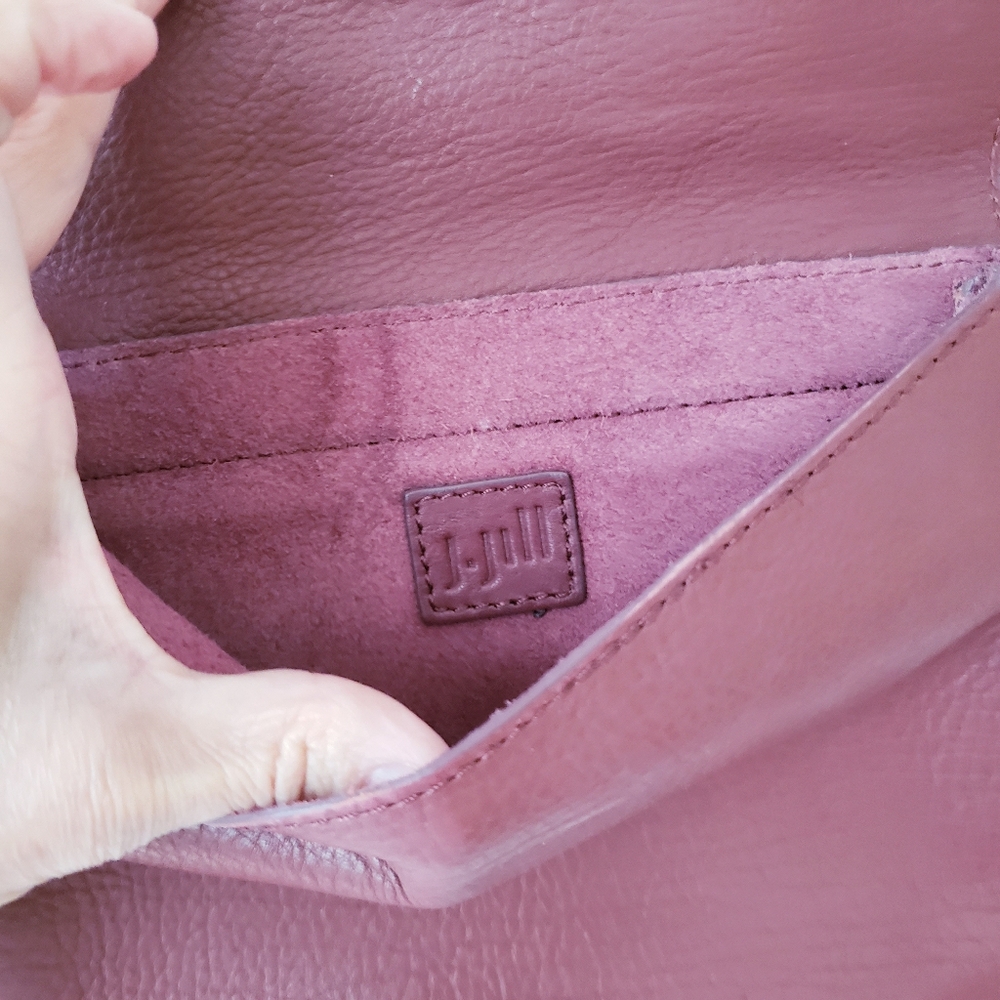 J. Jill Burgundy Leather Crossbody Bag - Picture 10 of 14